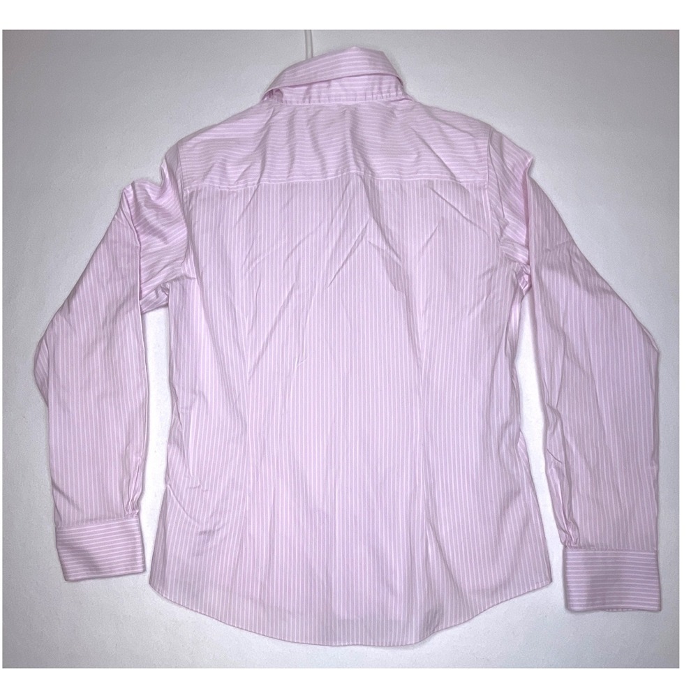 Brooks Brothers Women Button Down Tailored Fit Non-Iron Pinstripe 10 Pink - Picture 3 of 7